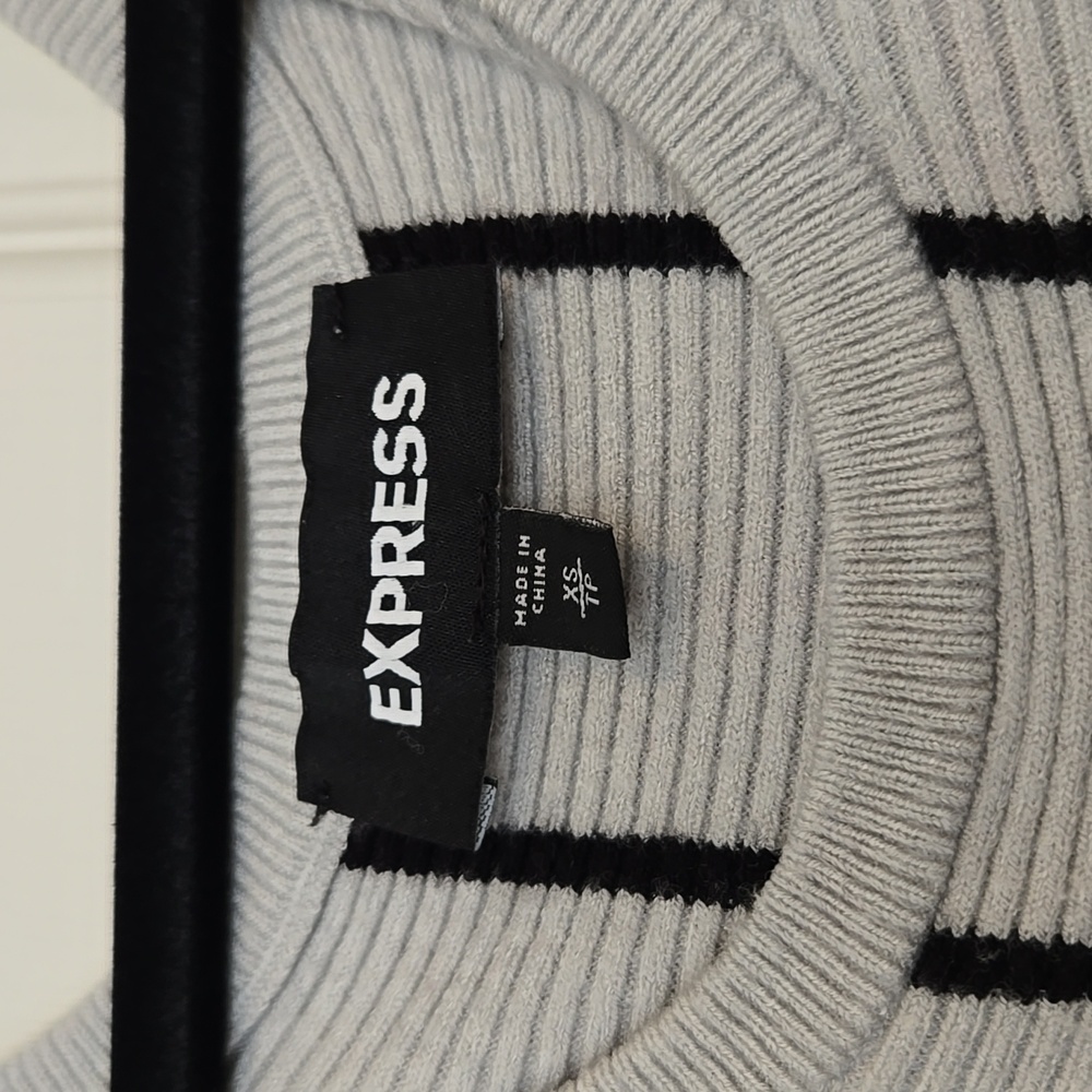 Express Long Sleeved Ribbed Sweatee - Picture 2 of 4